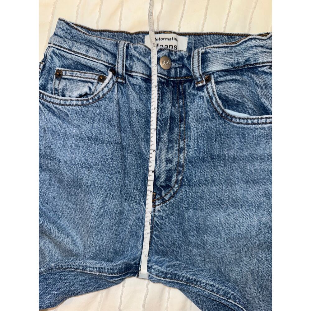 Reformation Lisa High Rise Straight Leg Jeans 24 Organic Cotton Sustainable Eco - Picture 15 of 15